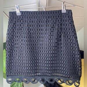 Gorgeous Black Sandro Lace Embellished Skirt Size 2